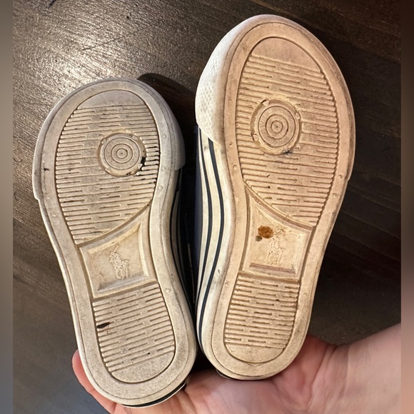 Polo Ralph Lauren Navy Blue Slater EZ Velcro Sneaker Shoes Size 6C - Picture 7 of 8